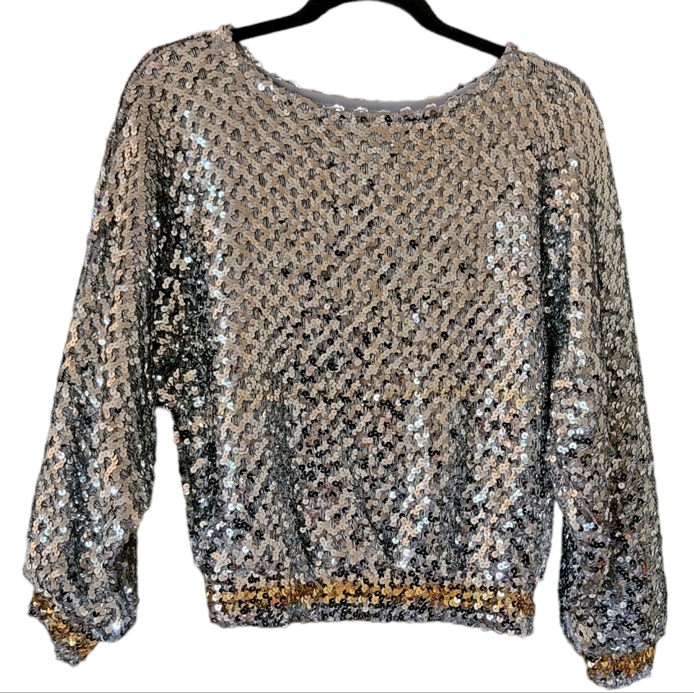 Teddi of california vintage sequin sweater top